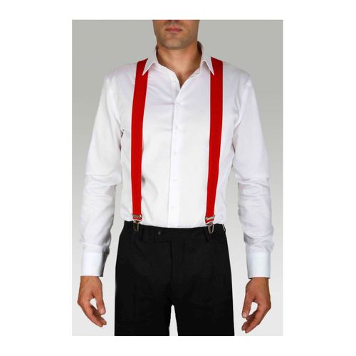 Bretelles Extensibles À Clips Rouge Homme