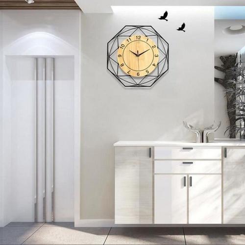 Colok Horloge Murale Silencieuse Nouveauté Horloge Décorative Sans Coutil Pour Salon Bureau (34 * 34Cm)