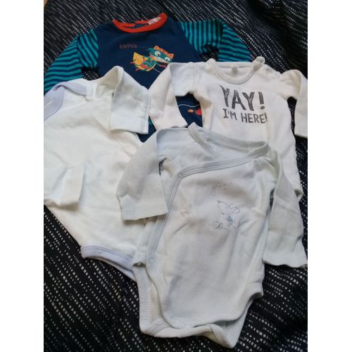Lot De 4 Bodys 1 Mois