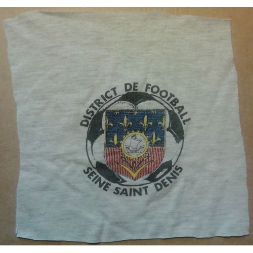 Ecusson Patch À Coudre District De Football Seine Saint Denis Coton 15/15 Cm Logo 8 Cm Diamètre