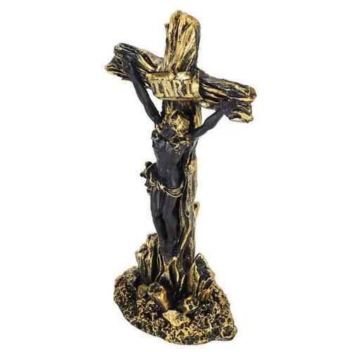 Cadeaux chrétiens Statue de croix de jésus en résine clouée à la décoration de Crucifix Souvenirs chrétiens européens