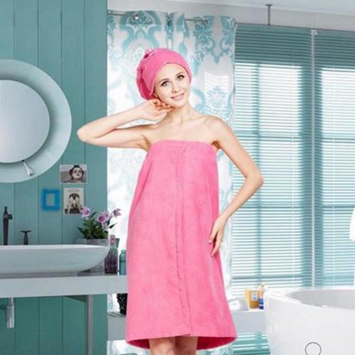 Wrap Serviette De Bain Femmes Doux Spa Bain Body Wrap Set Peignoir Serviette Avec Séchage Des Cheveux Capuchon De Séchage Rapide