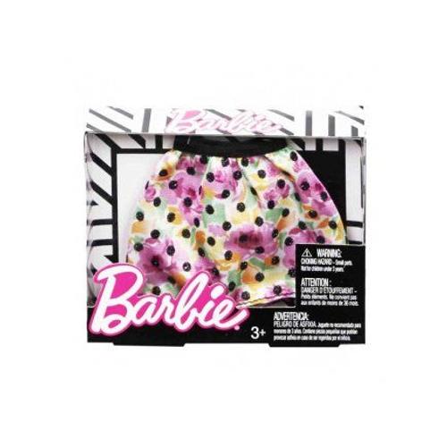 Pour Barbie - Habit Pour Poupee Mannequin - Jupe Fleurs - Vetement - Tenue Robe