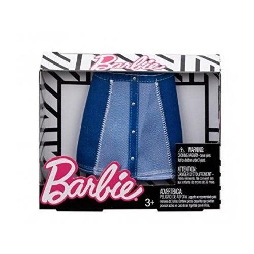 Pour Barbie - Habit Pour Poupee Mannequin - Jupe Jeans Bleue - Vetement - Tenue Robe
