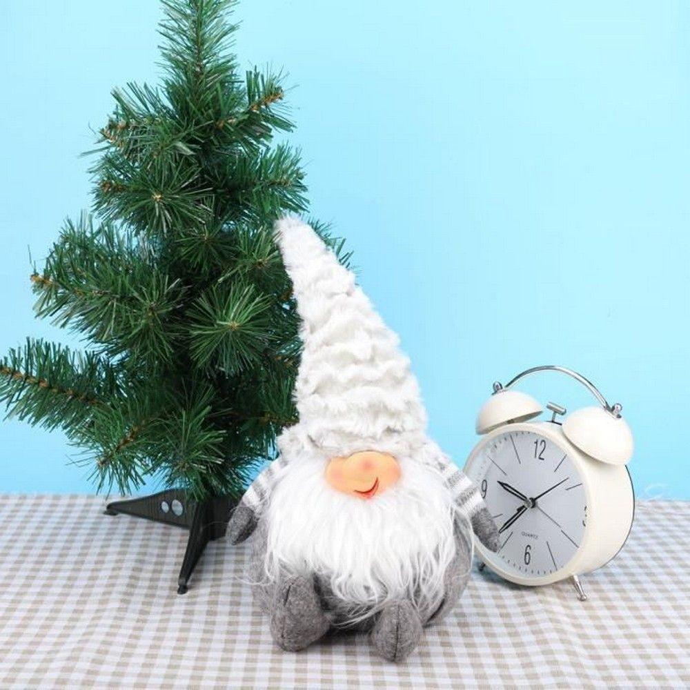 Dcoration De Nol Fluffy Gnome Snowman Doll (Chapeau Ray) - 2