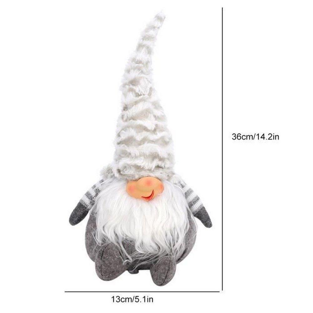 Dcoration De Nol Fluffy Gnome Snowman Doll (Chapeau Ray) - 4