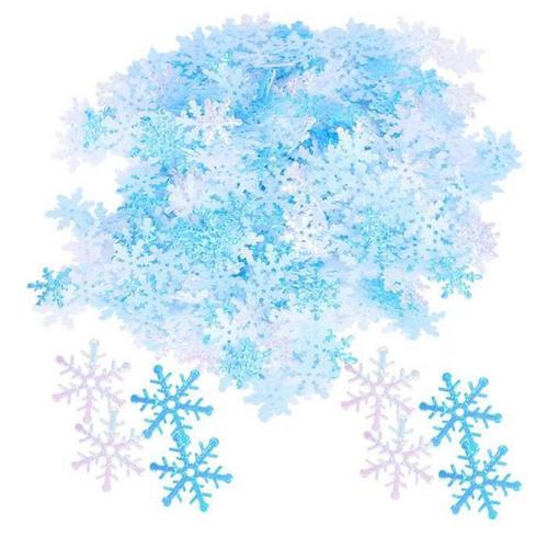 Confetti Snowflakes Christmas Decor-Blanc