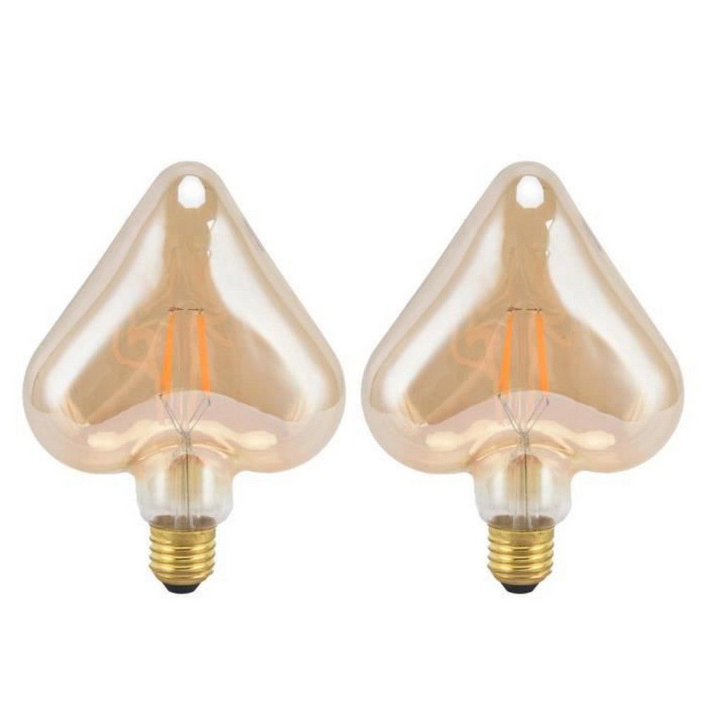 Pièces En Forme De Coeur Rétro Led Ampoule 4w E27/220v Ampoules À Filament Décoratives Pour Restaurant Café Lumière Chaude