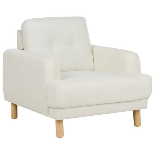Fauteuil Tuve Tissu Blanc Cassé