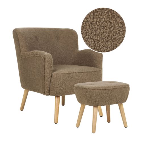 Fauteuil Tumba Bouclé Marron
