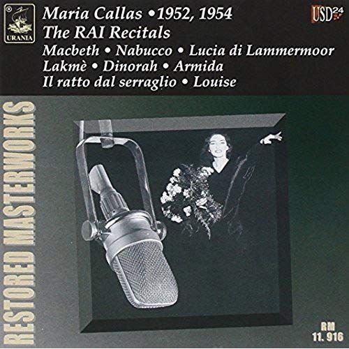 The Rai Recordings 1952 Et 1954 : Airs D'opéras De Verdi, Donizetti, Delibes, Mozart, Meyerbeer, Charpentier Et Gluck