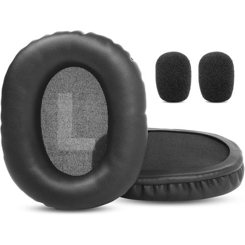 Coussinets d'oreille de rechange en mousse compatible avec les écouteurs Roccat Khan Aimo (coussinets en cuir protéiné)