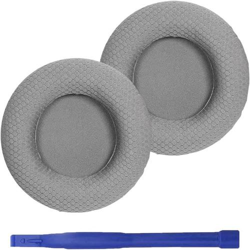 Coussinets de rechange pour casque de jeu Steelseries Siberia V1, Siberia V2, Siberia V3 Prism - En mousse à mémoire de forme - Pièces de rechange (gris)