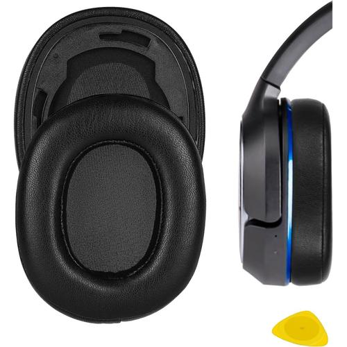 QuickFit Coussinets d'oreille de rechange en cuir protéiné pour casque Turtle Beach Stealth Elite 800, coussinets d'oreille, coussinets d'écouteurs (noir)