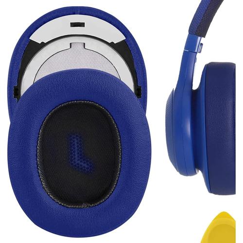 QuickFit Coussinets de rechange en cuir protéiné pour casque JBL E55BT Bleu