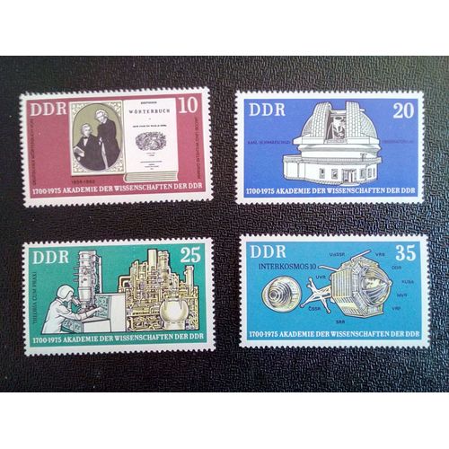 Timbre Allemagne / Rda Yt 1741 A 1744 Série: 275 Ans Académie Des Sciences 1975 ( 041012 )