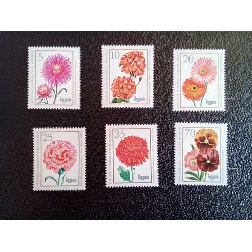Timbre Allemagne / Rda Yt 1750 A 1755 Série: Fleurs 1975 ( 041012 )