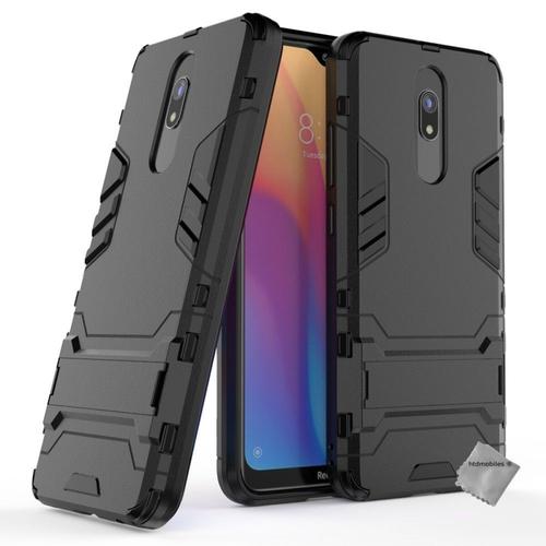 Housse Etui Coque Rigide Anti Choc Pour Xiaomi Redmi 8 + Verre Trempe - Noir