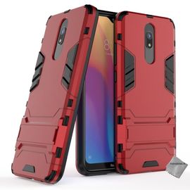 Housse Etui Coque Rigide Anti Choc Pour Xiaomi Redmi 8 + Verre Trempe - Rouge