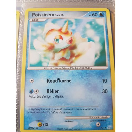 Carte Pokemon Poissirene 3.12 Manaphy Bleu - 2008