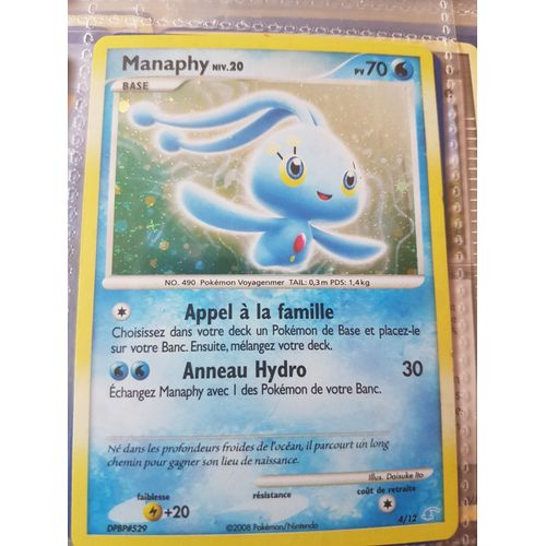 Carte Pokemon Manaphy 4.12 - Holo -2008