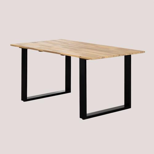 Table De Jardin Rectangulaire En Bois (160x90 Cm) Melina Noir