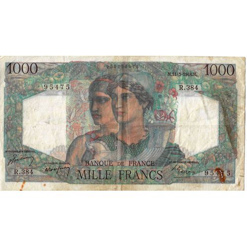 Billet De 1000 Francs Minerve Et Hercule M 11-3-1948 M