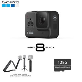 GoPro HERO 8 Black Caméra Sport Wi-Fi et Bluetooth et Bundle de base (accessoires non originaux GoPro)