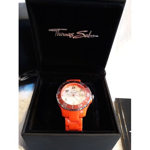 Montre Thomas Sabo Orange/Nacre + Écrin