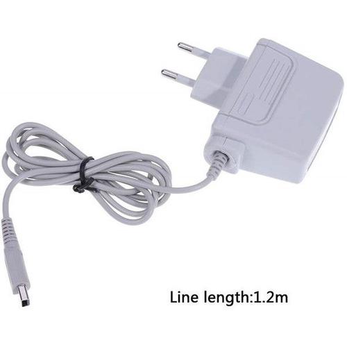 Chargeur De Qualité - 1.2m (1a / 500ma) Compatible Avec Nintendo Dsi..(5v / Nintendo System Connector) Chargeur Câble Secteur Gris