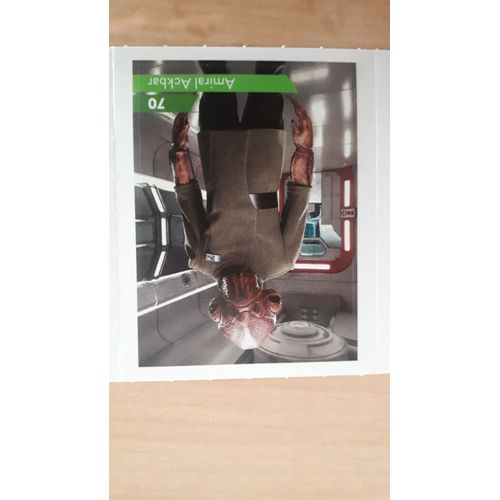 Carte Leclerc Star Wars 2019 Amiral Ackbar Numéro 70