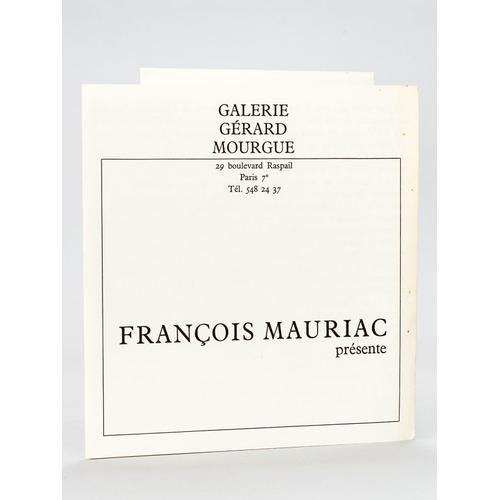 Galerie Gérard Mourgue. François Mauriac Présente : Raymond Mirande. Emaux Sur Cuivre [ Avec Une L.A.S. De Raymonde Mirande Évoquant Le Texte De Fran