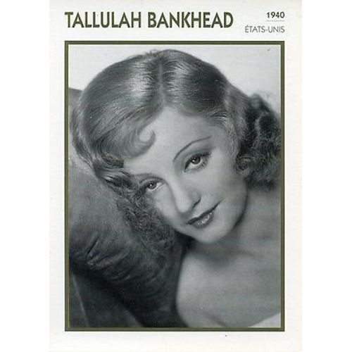 Fiche Portrait De Star Tallulah Bankhead