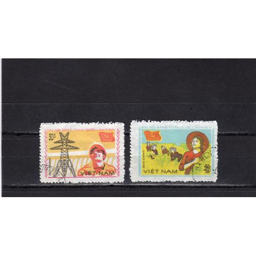 Timbres-Poste Du Viet-Nam (5ème Congrès Du Parti Communiste Vietnamien)