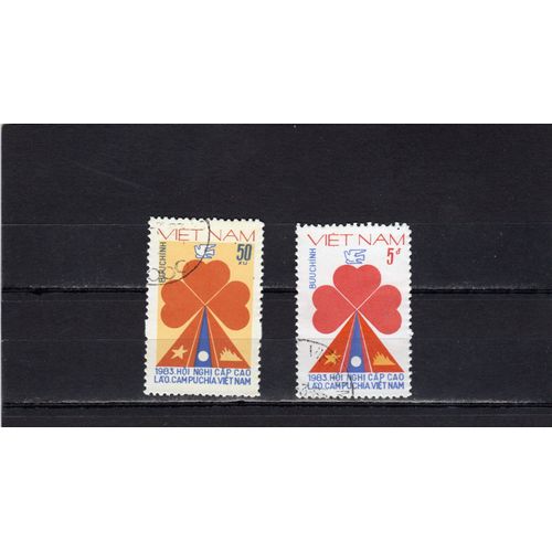 Timbres-Poste Du Vietnam (Conférence Des Trois États : Kampuchéa, Laos Et Vietnam)