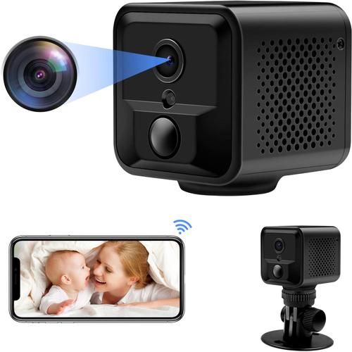 Caméra Espion WiFi HD 1080P Mini Caméra WiFi 160° Caméra Cachée Espionne avec Mode WiFi et Mode DV supportant la Vision Nocturne et la Détection de Mouvement, Autonomie de la Batterie 8 Heures