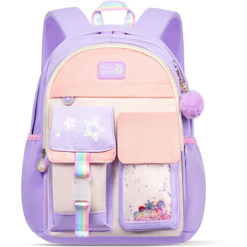 Sac à Dos Enfant, Sac D'école Cartable Maternelle, Cartable Fille Primaire de Grande Capacité, Sacs Scolaires Filles Imperméable Durable pour Enfants Fille