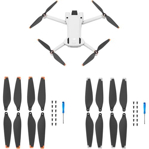 16 Pièces D'hélices Mini 3,Lames De Rechange D'hélices Dji Mini 3,Accessoires De Drone Dji Mini 3,Hélices De Rechange, Poids Léger,Silencieux,Accessoires De Drone De Vol Stables(Orange Et Argent)-Générique