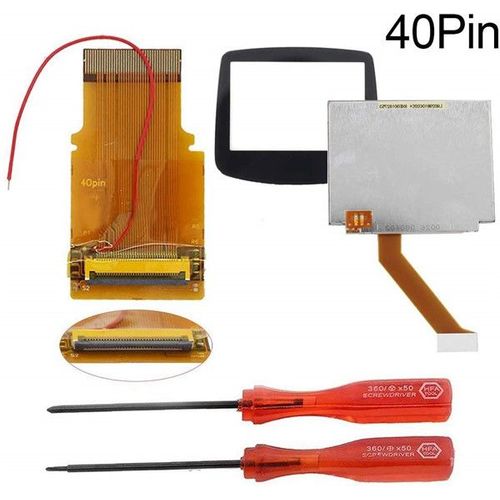 Kit Rétroéclairage Lcd, Remplacement De L'écran D'écran Éclairé Professionnel Gba Sp Avec Coque Tactile Pour Gameboy Advance Ags 101 (40 Pin)