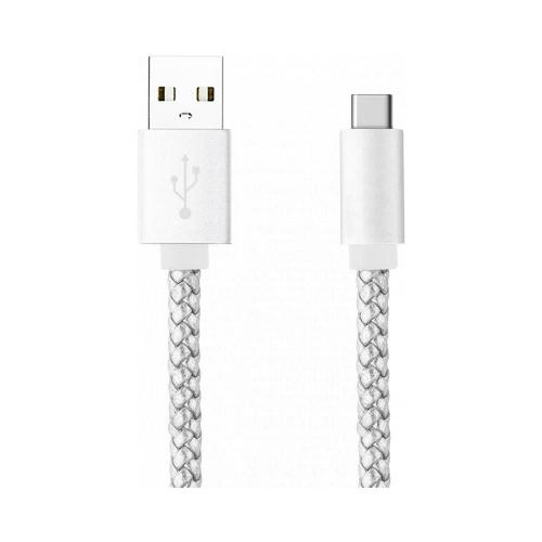 Cable tresse USB-C Argent Moxie