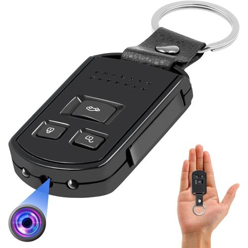 Mini Camera Espion,Caméra Cachée Porte Clés 1080P HD Caméra Surveillance Sécurité Portable Keychain,Détection de Mouvement Vision Nocturne Infrarouge