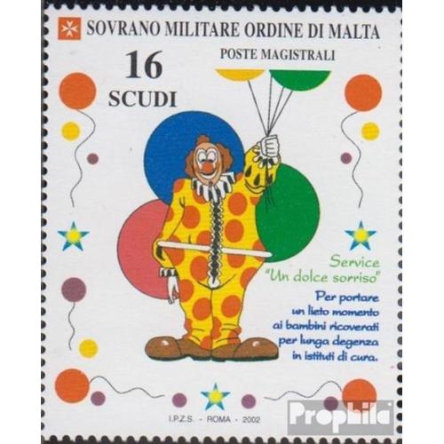 Ordre De Malte (Smom) Kat-No.: 808 (Complète Edition) Neuf Avec Gomme Originale 2002 Clowns Pour Malade Enfants