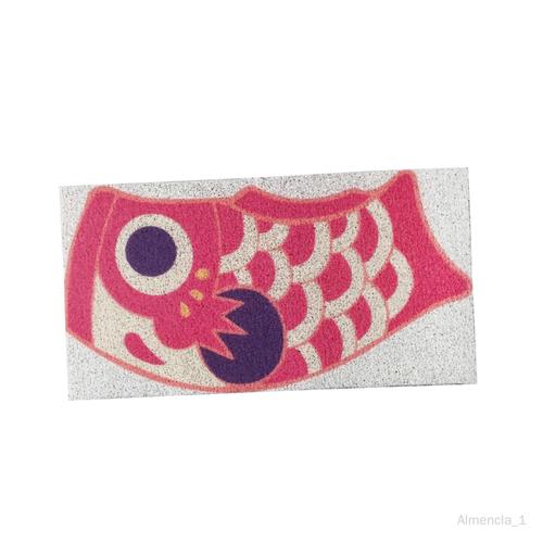 Tapis d'extérieur Koi japonais, doux, pour porte d'entrée, cuisine, porche, 45cmx80cm Rose