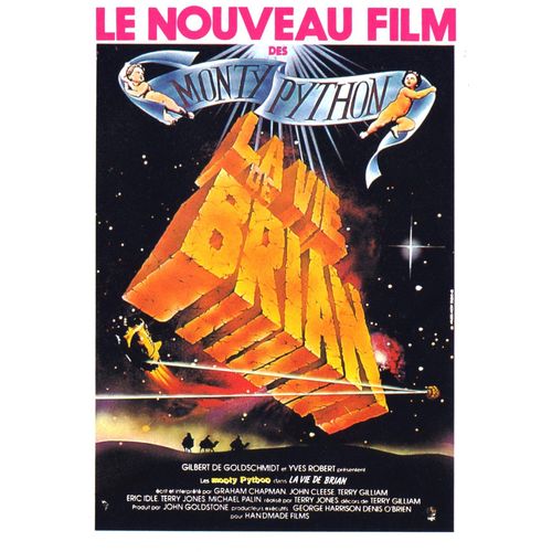 Monty Python, La Vie De Brian / Monty Python's Life - Affiche Originale De Cinéma - Format 120x160 Cm - Un Film De Terry Jones Avec Graham Chapman, Terry Gilliam, John Cleese, Michael Palin - 1980