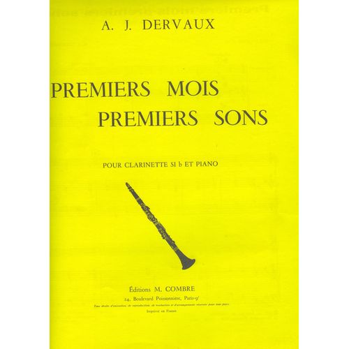 Premiers Mois Premiers Sons Pour Clarinette Sib Et Piano