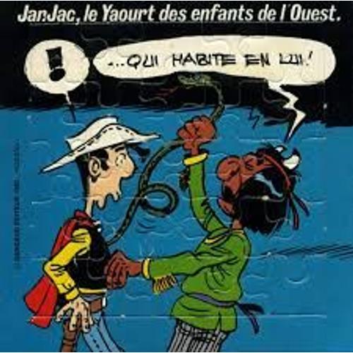 Lucky Luke - Janjac Le Yaourt Des Enfants De L'ouest - Morris - Dargaud Éditeur - Puzzle 06 Cartonné 11x11 Cm - 1983