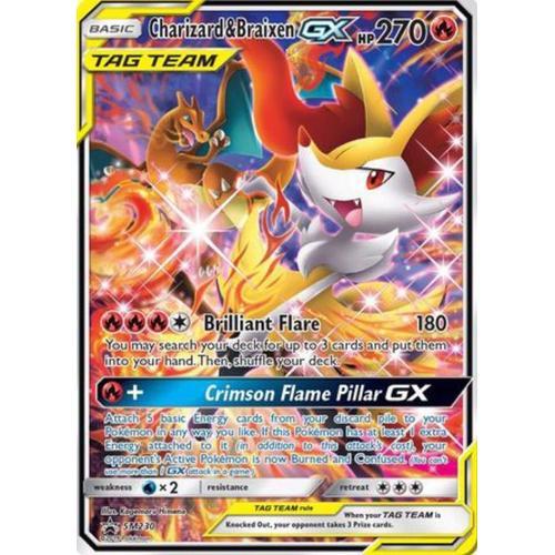 Charizard Et Braixen Gx Sm230 / Dracaufeu Et Roussil Gx