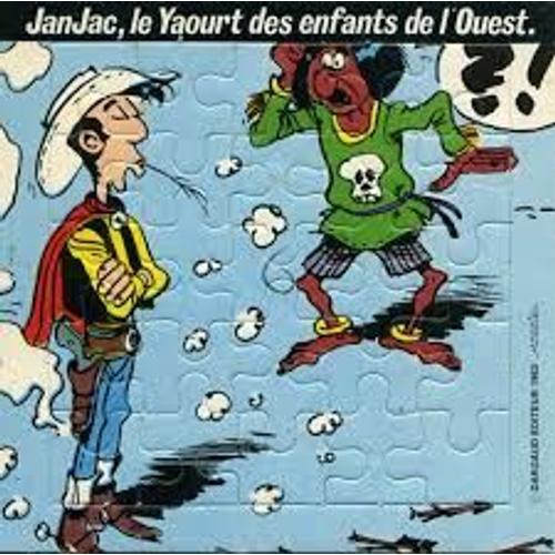 Lucky Luke - Janjac Le Yaourt Des Enfants De L'ouest - Morris - Dargaud Éditeur - Puzzle Cartonné 11x11 Cm - 1983