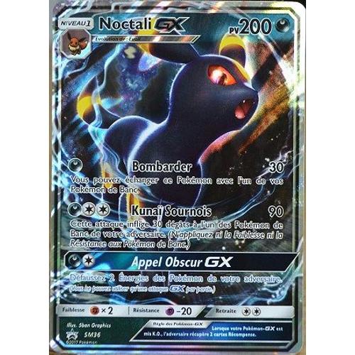 Carte Pokémon Sm36 Noctali Gx 200 Pv Promo Neuf Fr