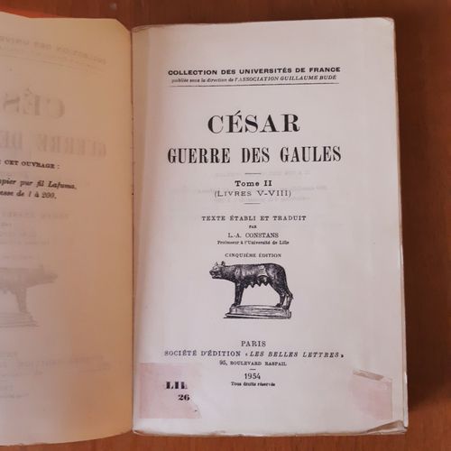 Guerre Des Gaules - Tome 2 - Livres V - Viii 5 À 8 - César